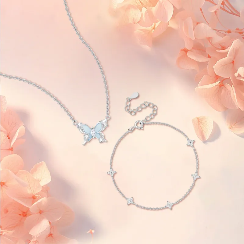 KUMET Sterling Silver Necklaces Women's-6