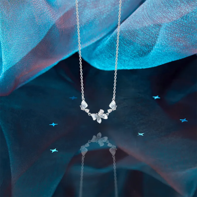 KUMET Zircon Necklaces Women's Couple's Anniversary Gift-2