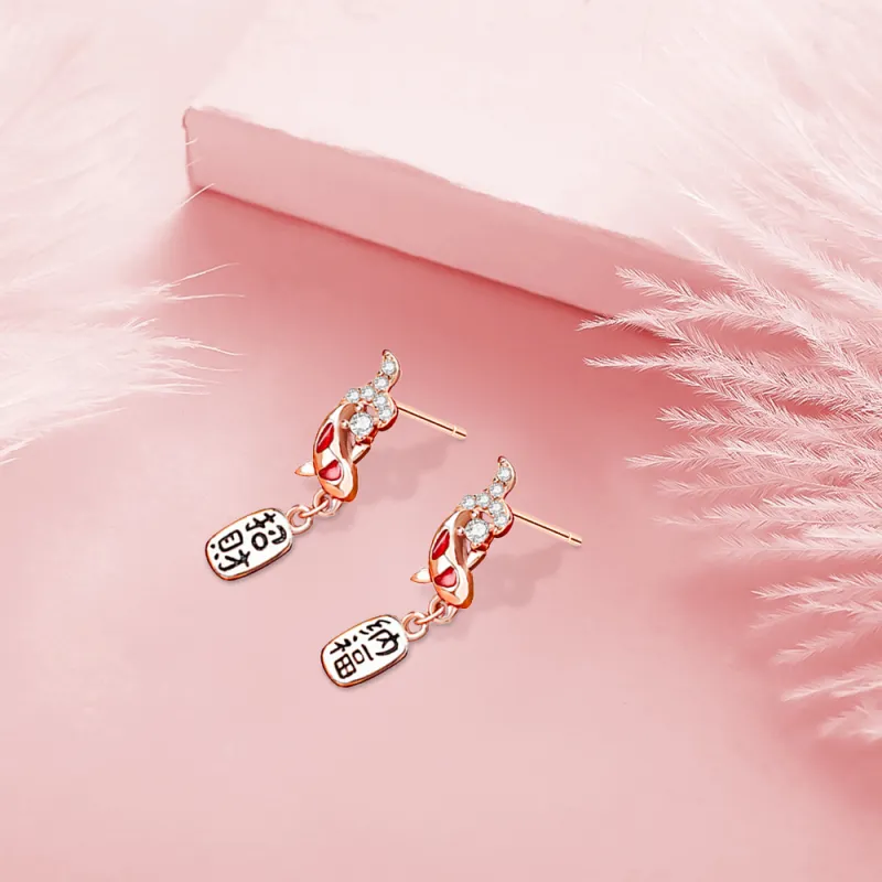 KUMET Zircon Earrings Women's Couple Birthday For Elders-4