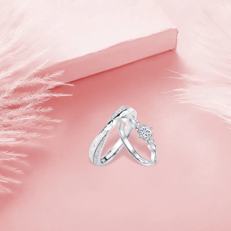 KUMET Sterling Silver Rings Unisex Anniversary Birthday Gift-2