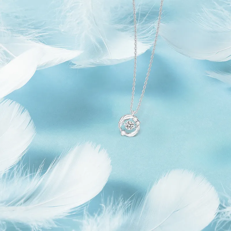 KUMET Zircon Necklaces Women's Same For Couples-2