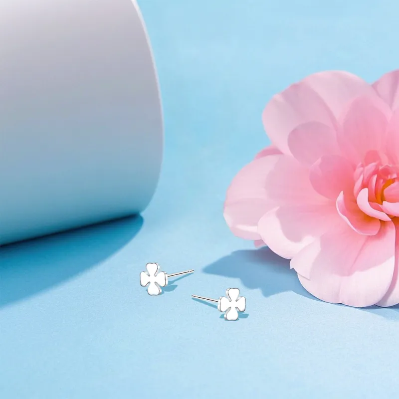 KUMET Sterling Silver Stud Earrings Women's-5