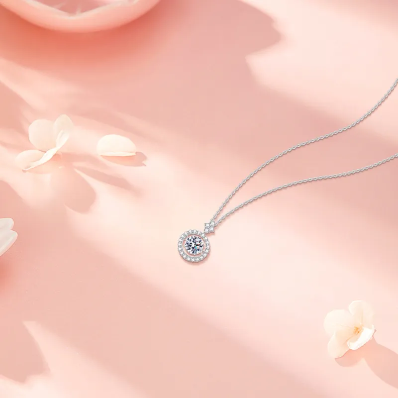 KUMET Zircon Necklaces Women's Same For Couples-1
