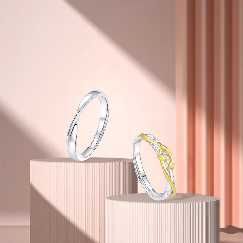KUMET Sterling Silver Rings Unisex-3