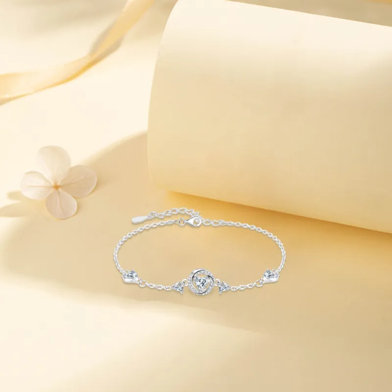KUMET Zircon Bracelets Women's Same For Couples-4