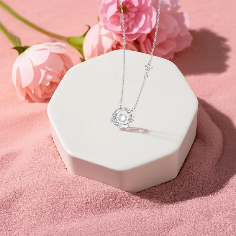 KUMET Sterling Silver Necklaces Women's-3