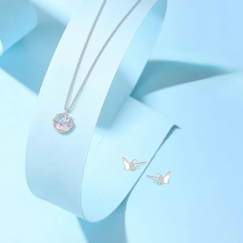 KUMET Sterling Silver Necklaces Women's Couple Birthday Gift For Anniversary-1