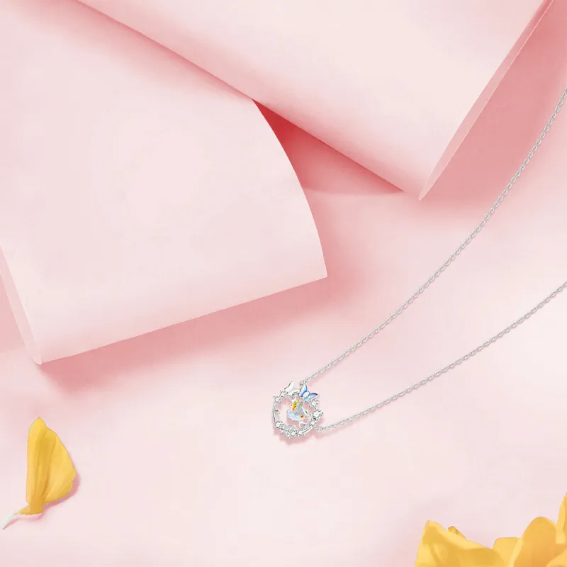 KUMET Zircon Necklaces Women's Couple Birthday Anniversary Gift-2