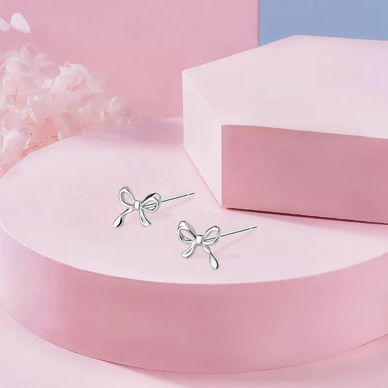 KUMET Sterling Silver Stud Earrings Women's Couple Birthday Anniversary Gift-3