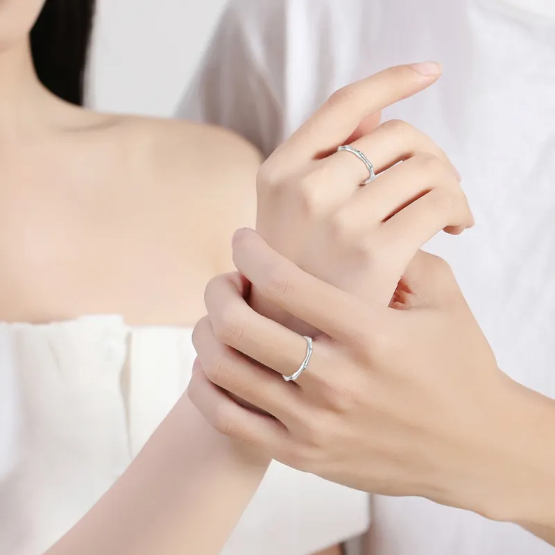 KUMET Sterling Silver Rings Unisex Couple's Birthday Anniversary Gift-1