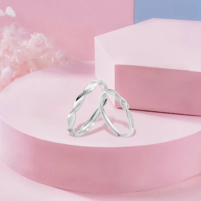 KUMET Sterling Silver Rings Unisex Anniversary Birthday Gift-2