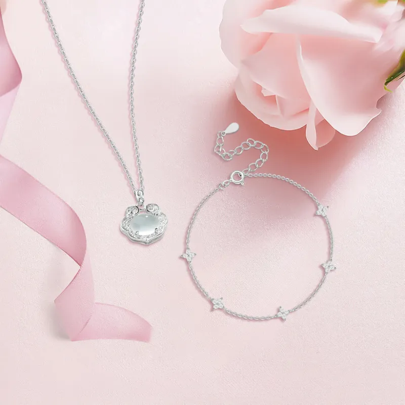 KUMET Sterling Silver Necklaces Women's-6