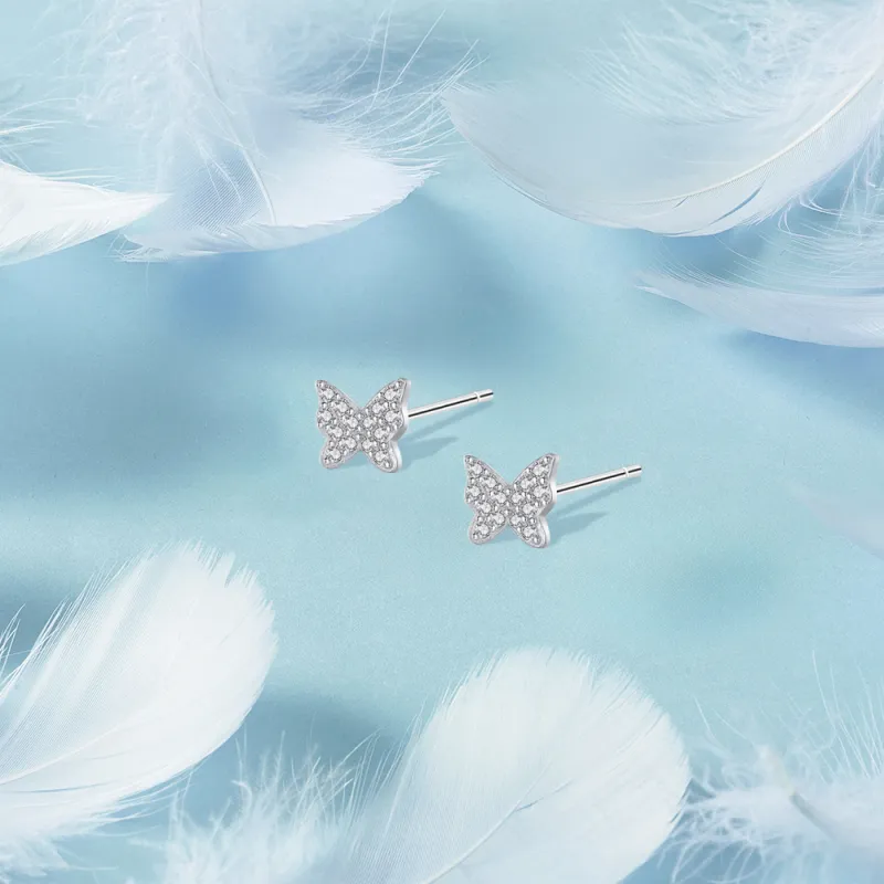 KUMET Sterling Silver Stud Earrings Women's Couple Birthday Anniversary Gift-4
