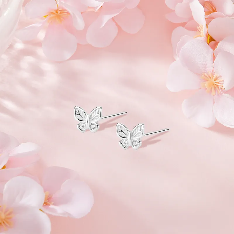 KUMET Sterling Silver Stud Earrings Women's Couple Birthday Anniversary Gift-3
