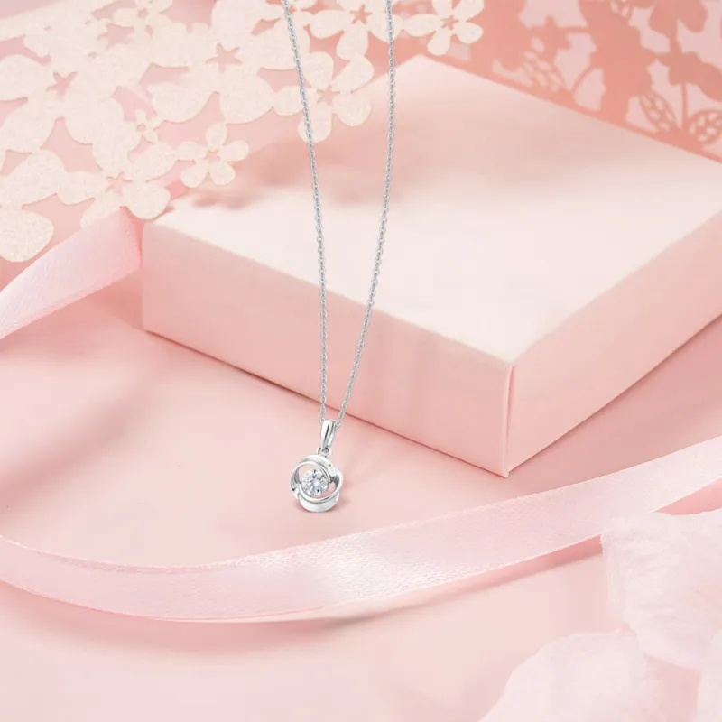 KUMET Zircon Necklaces Women's Same For Couples-3