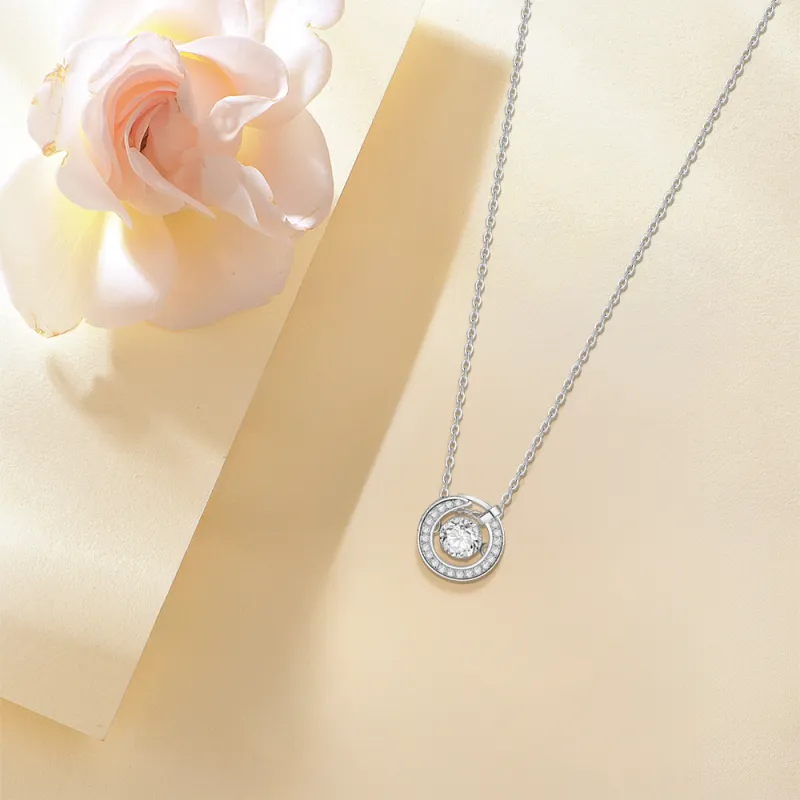 KUMET Zircon Necklaces Women's Couple Birthday Gift For Anniversary-2
