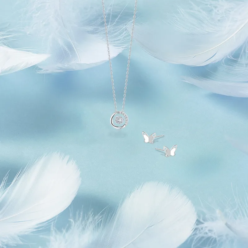 KUMET Zircon Necklaces Women's Couple Birthday Gift For Anniversary-2