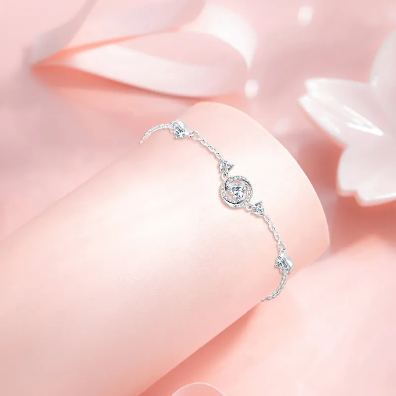 KUMET Zircon Bracelets Women's Same For Couples-3