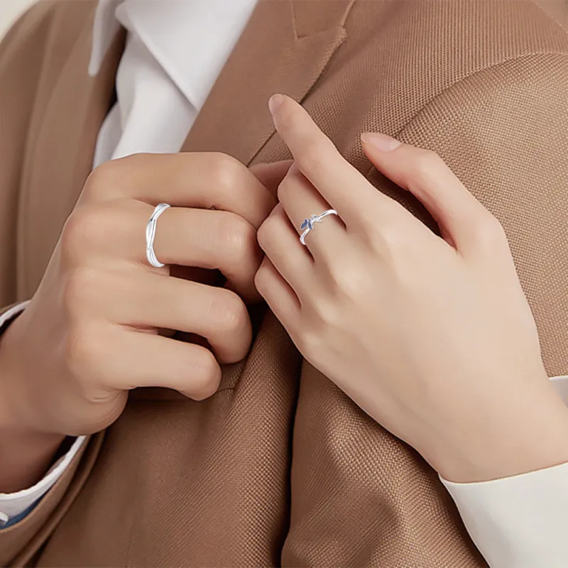 KUMET Sterling Silver Rings Unisex-1