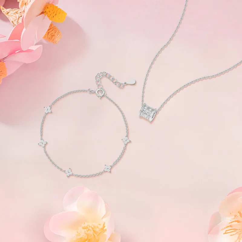 KUMET Sterling Silver Necklaces Women's-6
