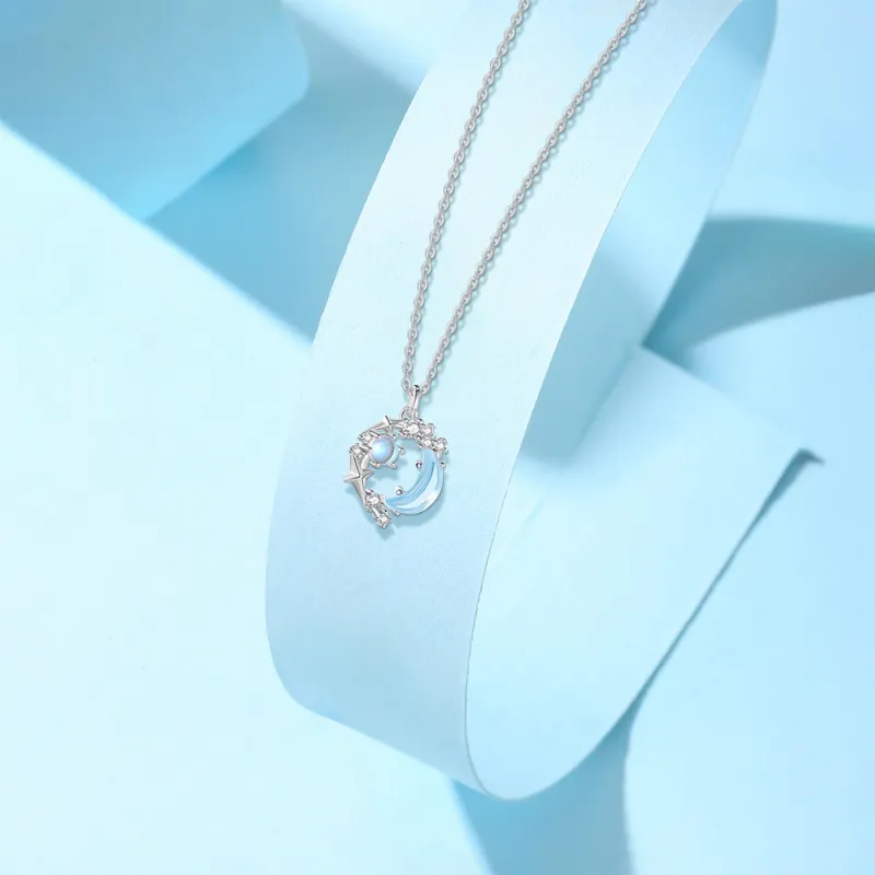 KUMET Zircon Necklaces Women's Same For Couples-3