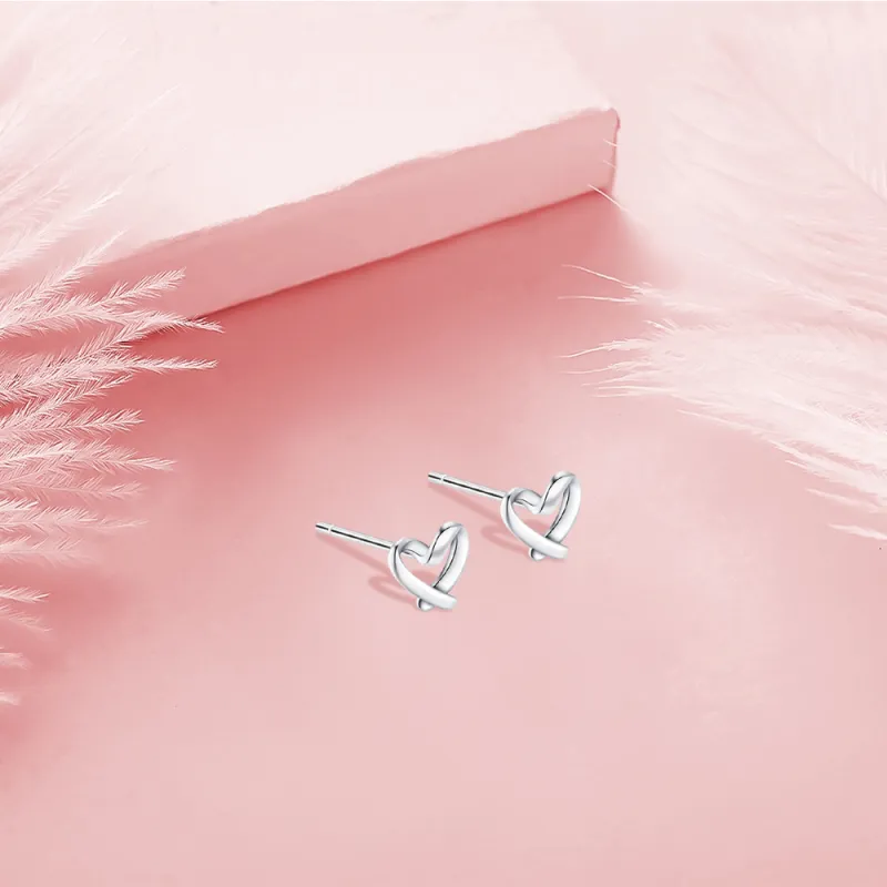 KUMET Sterling Silver Stud Earrings Women's Anniversary For Couples-3