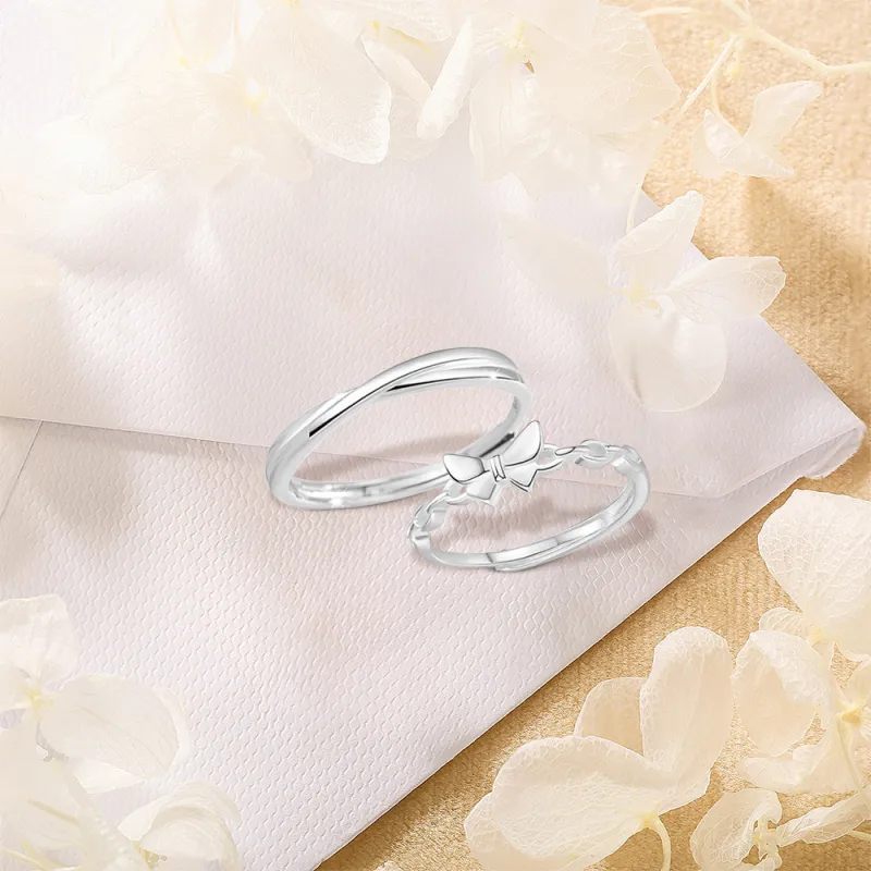 KUMET Sterling Silver Rings Unisex Anniversary Birthday Anniversary Gift-3