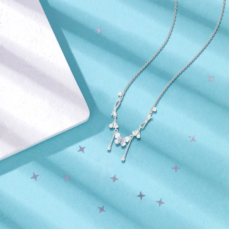 KUMET Zircon Necklaces Women's Same For Couples-1