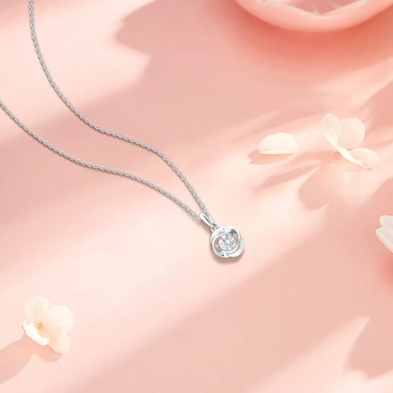 KUMET Zircon Necklaces Women's Same For Couples-2