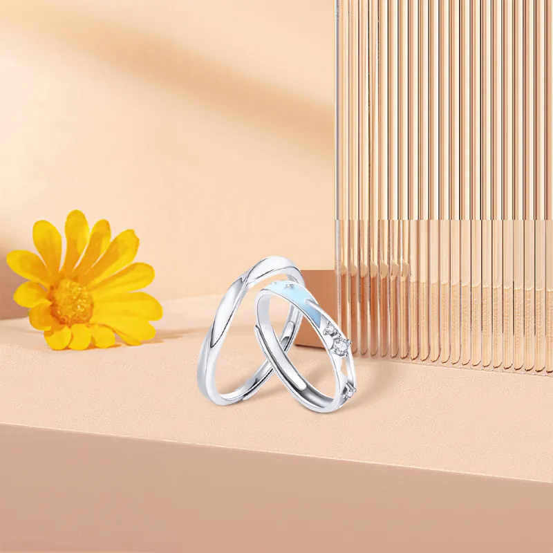 KUMET Sterling Silver Rings Unisex-4