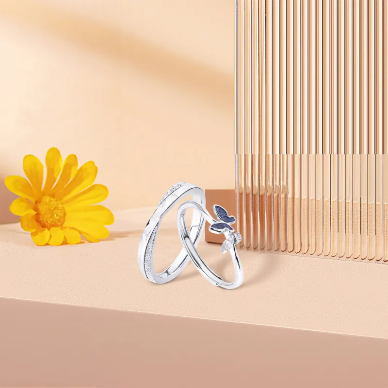 KUMET Sterling Silver Rings Unisex-4
