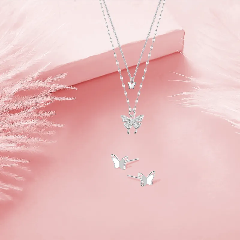KUMET Sterling Silver Necklaces Women's Couple Birthday Gift For Anniversary-2