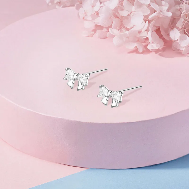 KUMET Sterling Silver Stud Earrings Women's Couple's Anniversary Gift-3
