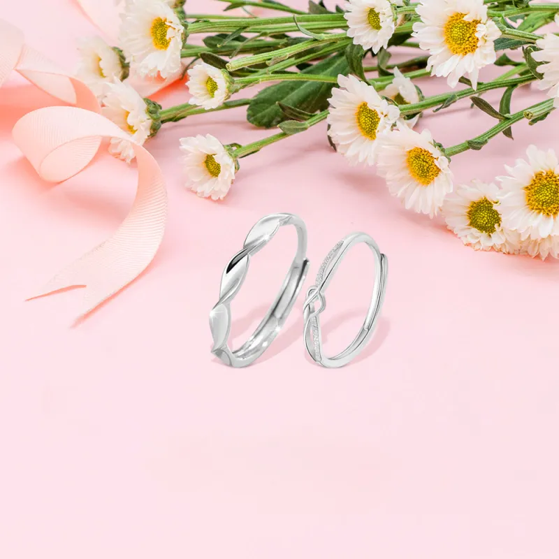 KUMET Sterling Silver Rings Unisex Anniversary Birthday Gift-3