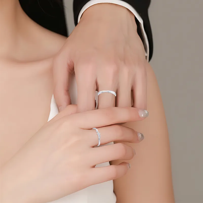 KUMET Sterling Silver Rings Unisex-1