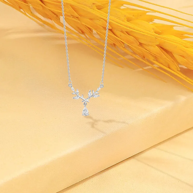 KUMET Zircon Necklaces Women's Couple's Birthday Anniversary Gift-2