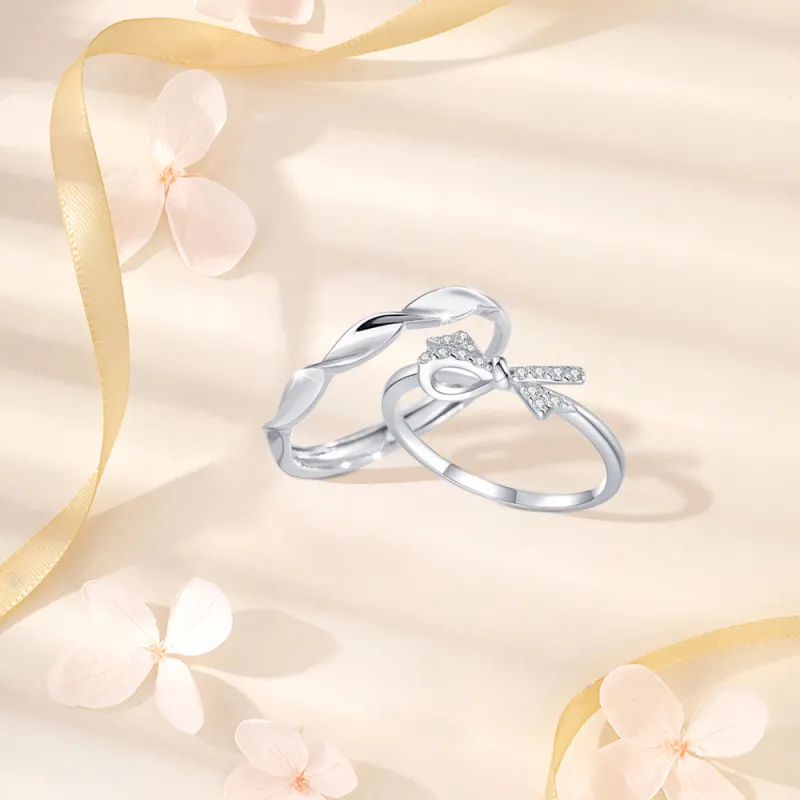 KUMET Sterling Silver Rings Unisex-7