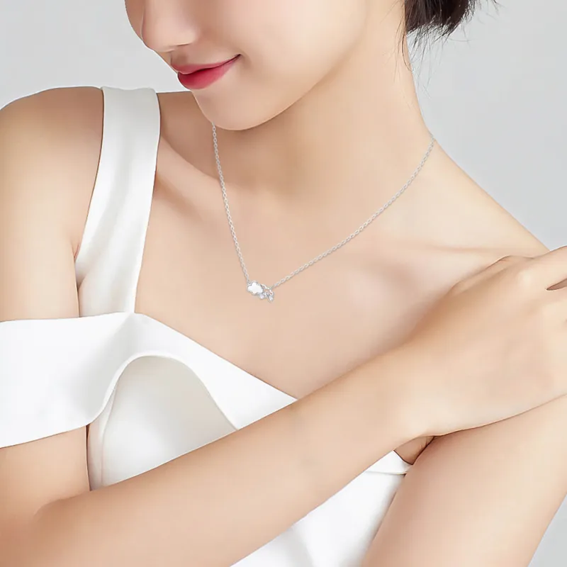 Kelanxi Sterling Silver Necklaces Women's-7