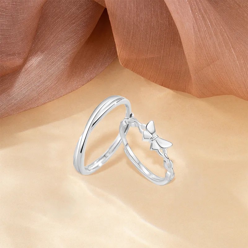 KUMET Sterling Silver Rings Unisex Anniversary Birthday Anniversary Gift-2