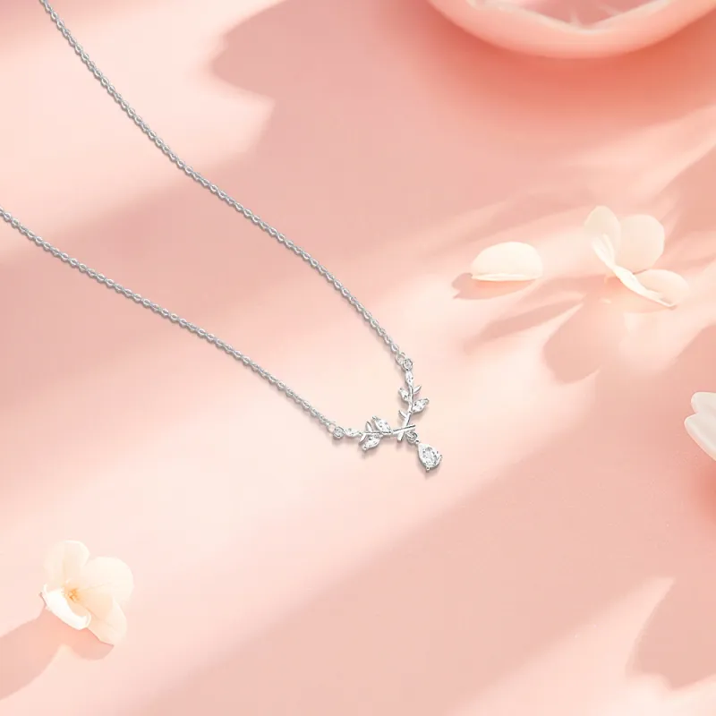 KUMET Zircon Necklaces Women's Couple's Birthday Anniversary Gift-3
