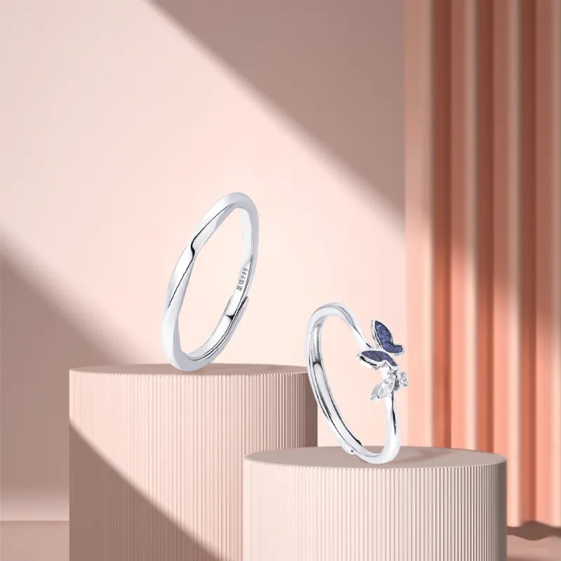 KUMET Sterling Silver Rings Unisex-2