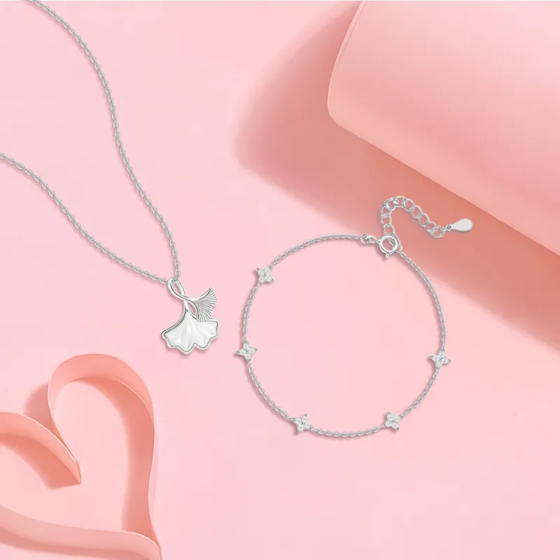 KUMET Sterling Silver Necklaces Women's-6