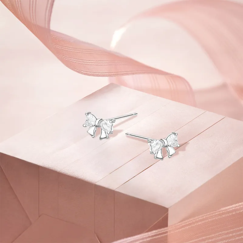 KUMET Sterling Silver Stud Earrings Women's Couple's Anniversary Gift-4