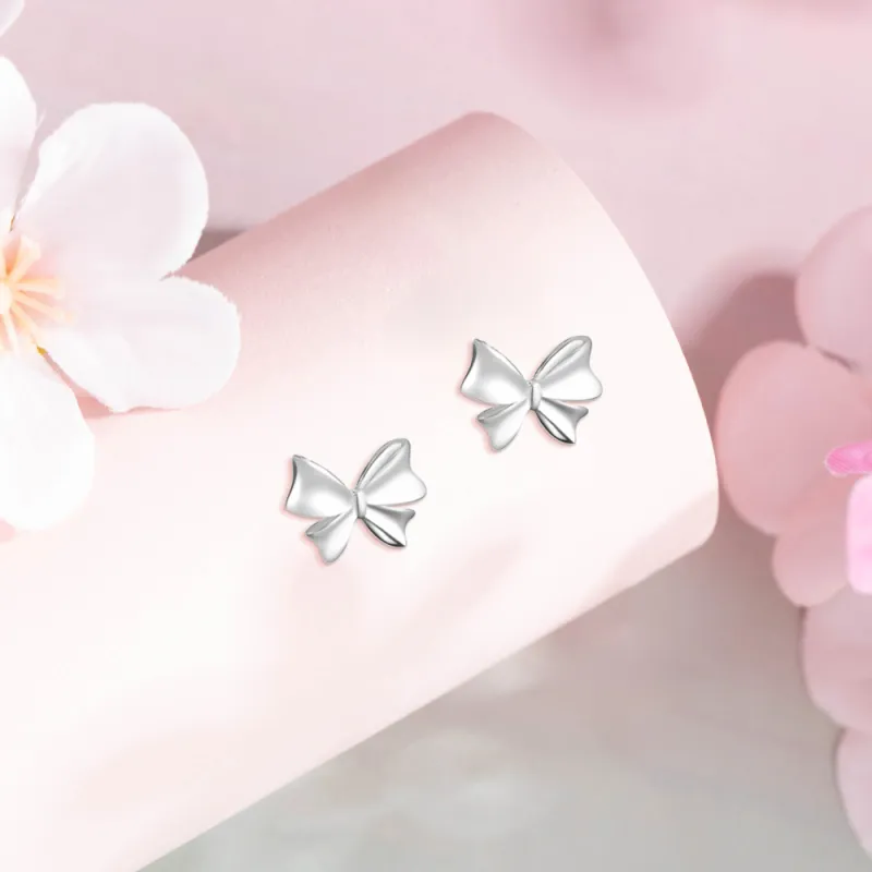 KUMET Sterling Silver Stud Earrings Women's-2