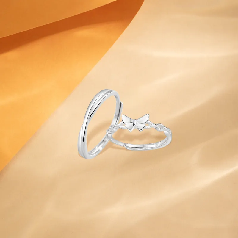 KUMET Sterling Silver Rings Unisex Anniversary Birthday Anniversary Gift-4
