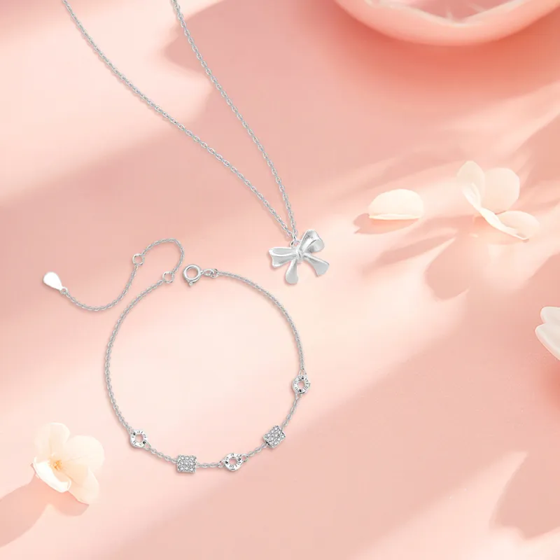 KUMET Sterling Silver Necklaces Women's-5