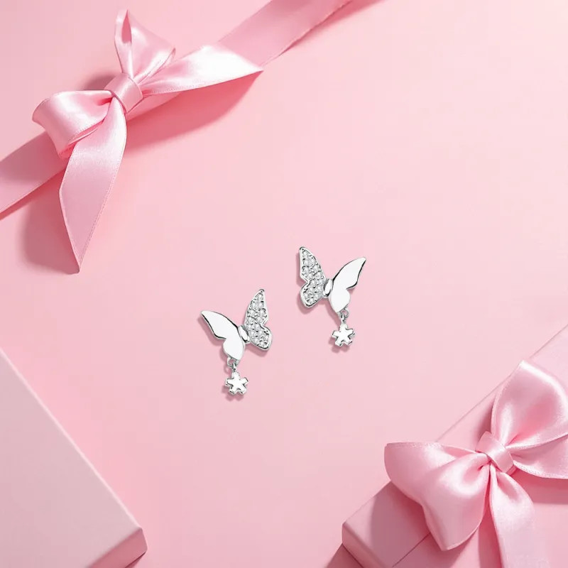 KUMET Sterling Silver Stud Earrings Women's-3