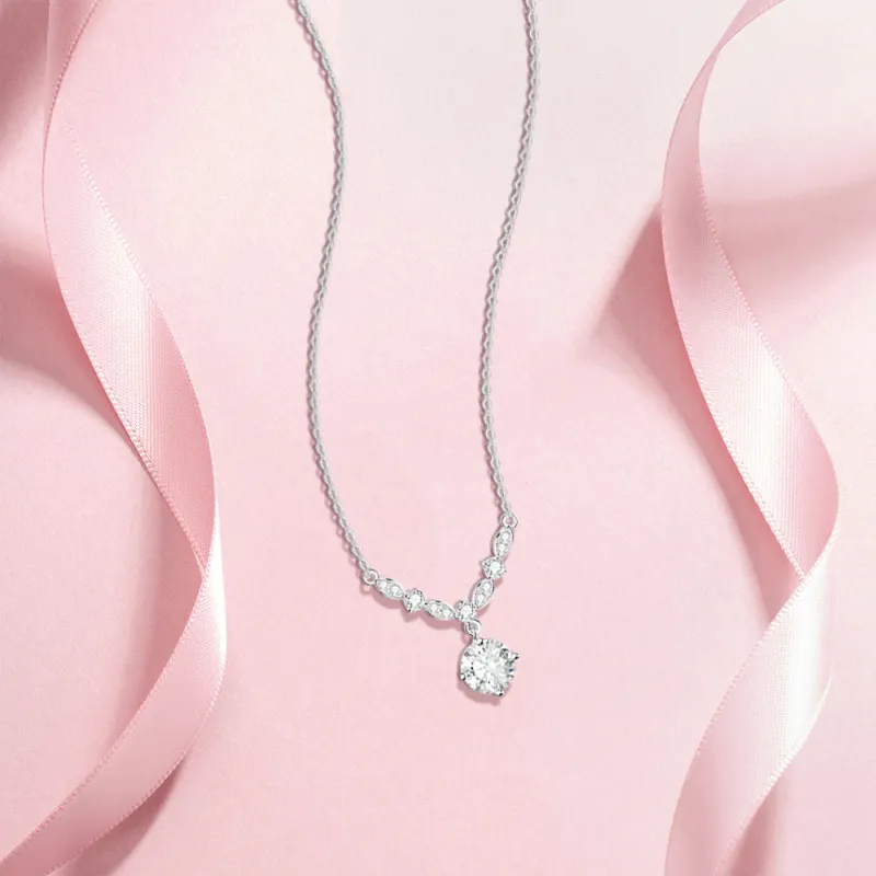 KUMET Sterling Silver Necklaces Women's Couple Bestie Same Style-4