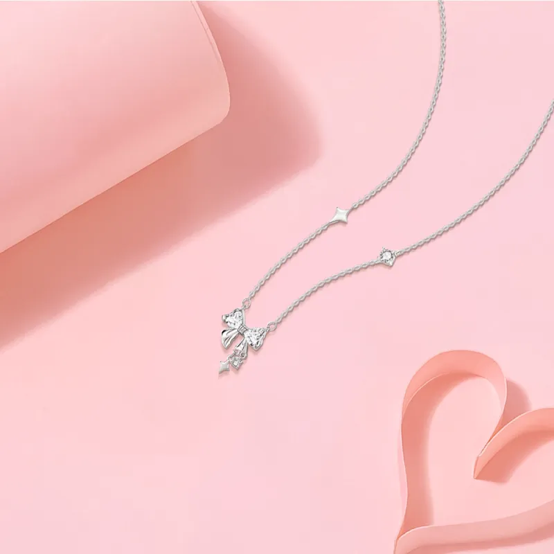 KUMET Zircon Necklaces Women's Couple Anniversary Gift-4