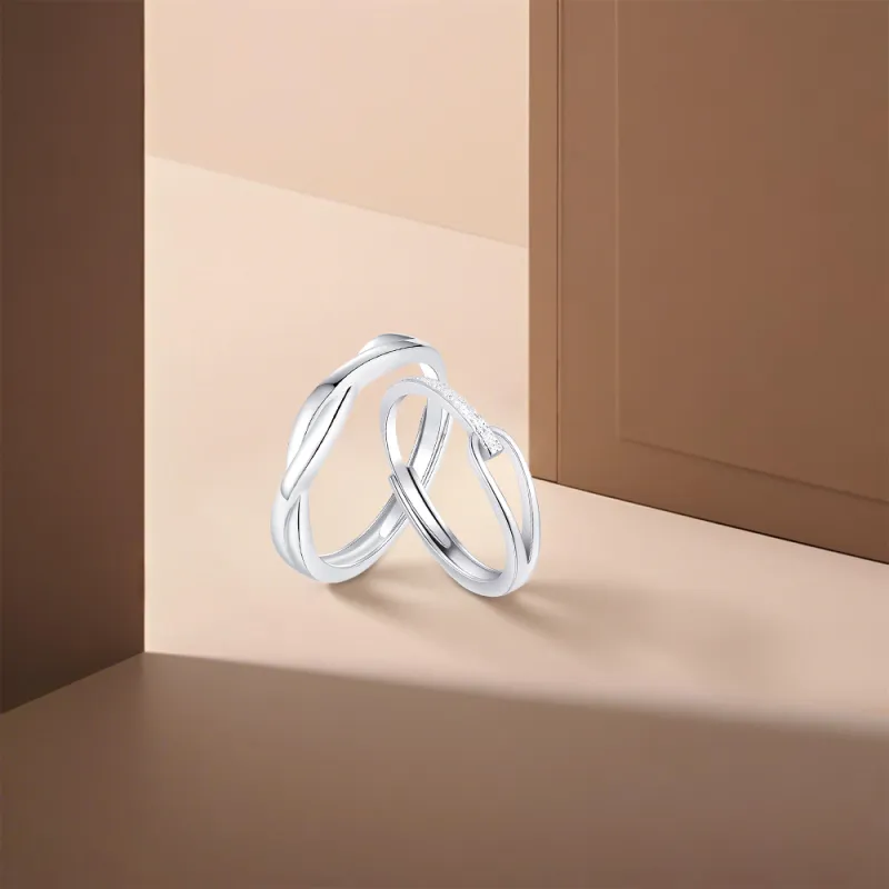 KUMET Sterling Silver Rings Unisex-4